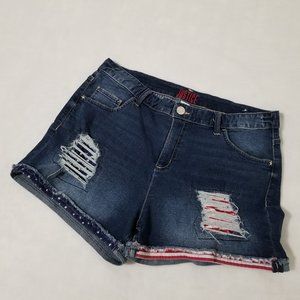 Justice Denim Stars&Stripes Pocket Shorts Plus22